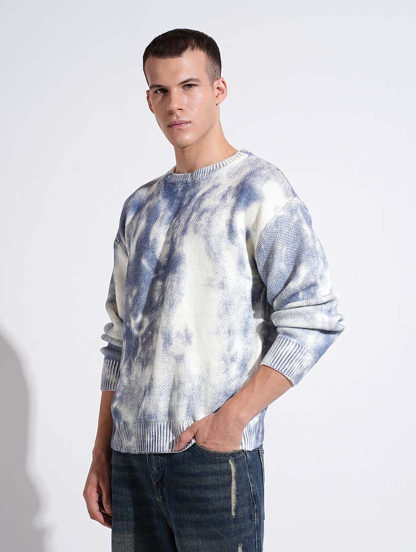 men printed long sleeve round neck sweatshirt - 22037929 -  Standard Image - 2