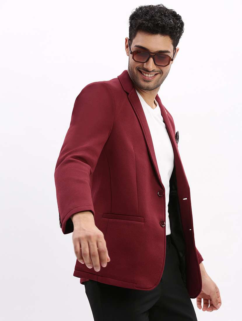 men solid long sleeve single breasted blazer - 22037941 -  Standard Image - 2