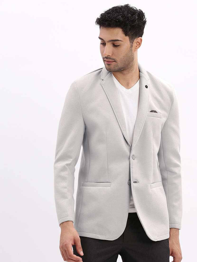 men solid long sleeve single breasted blazer - 22037948 -  Standard Image - 2