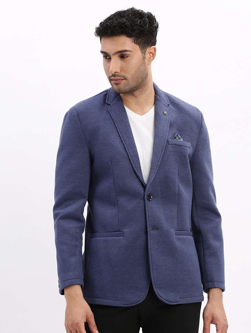 men solid long sleeve single breasted blazer - 22037951 -  Standard Image - 2