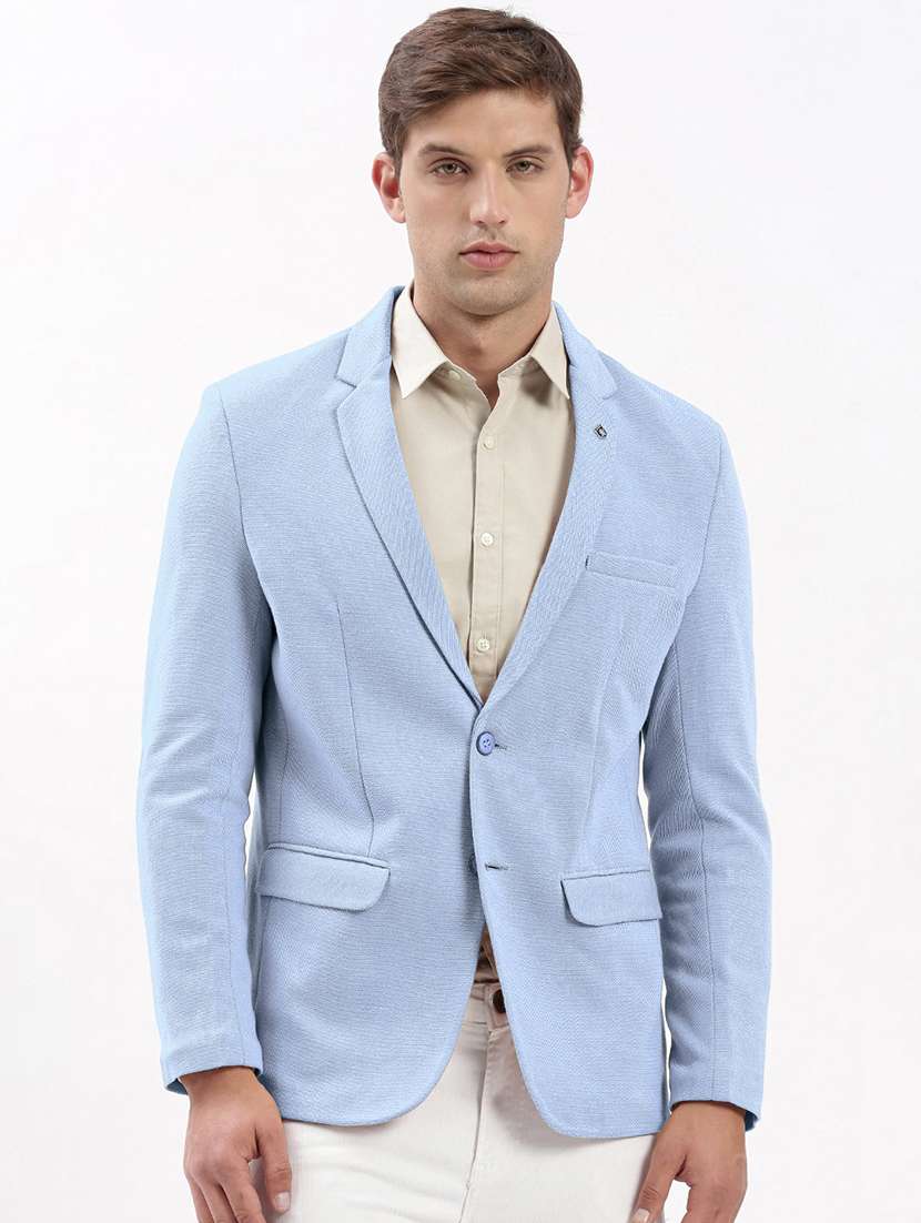 men solid long sleeve single breasted blazer - 22037955 -  Standard Image - 2