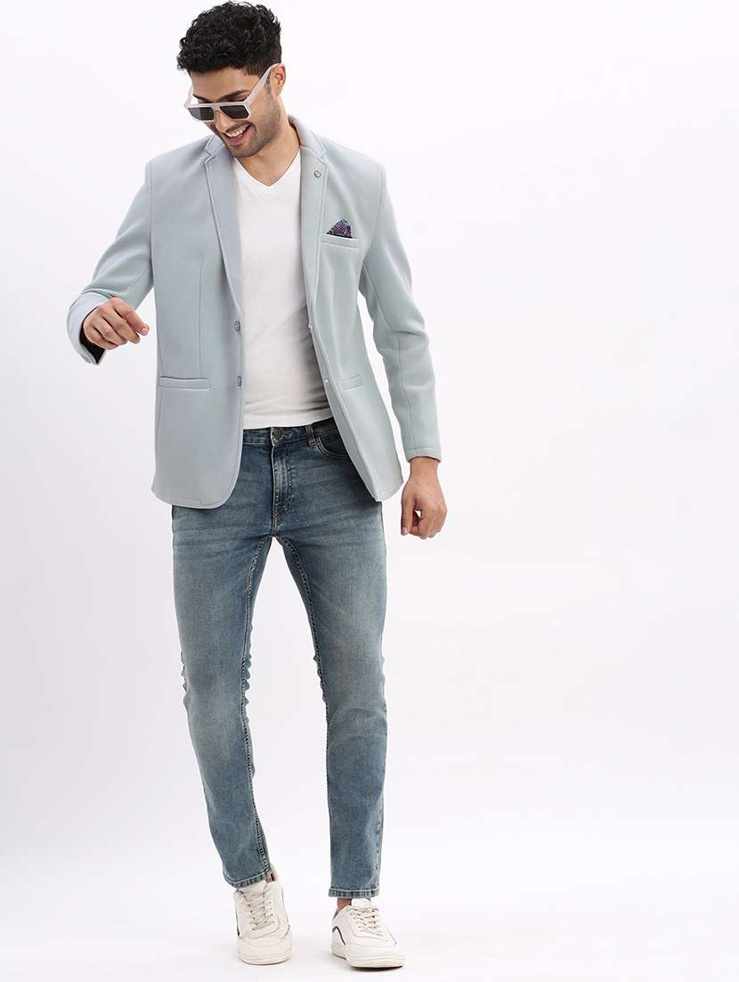 men solid long sleeve single breasted blazer - 22037962 -  Standard Image - 7