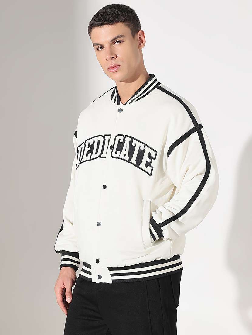 men typographic print long sleeve varsity jacket - 22037980 - Standard Image - 2