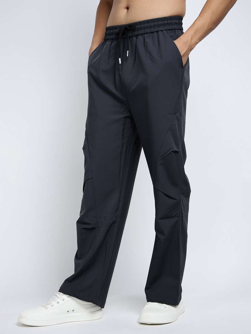 men solid mid rise loose fit parachute pants - 22038016 -  Standard Image - 2