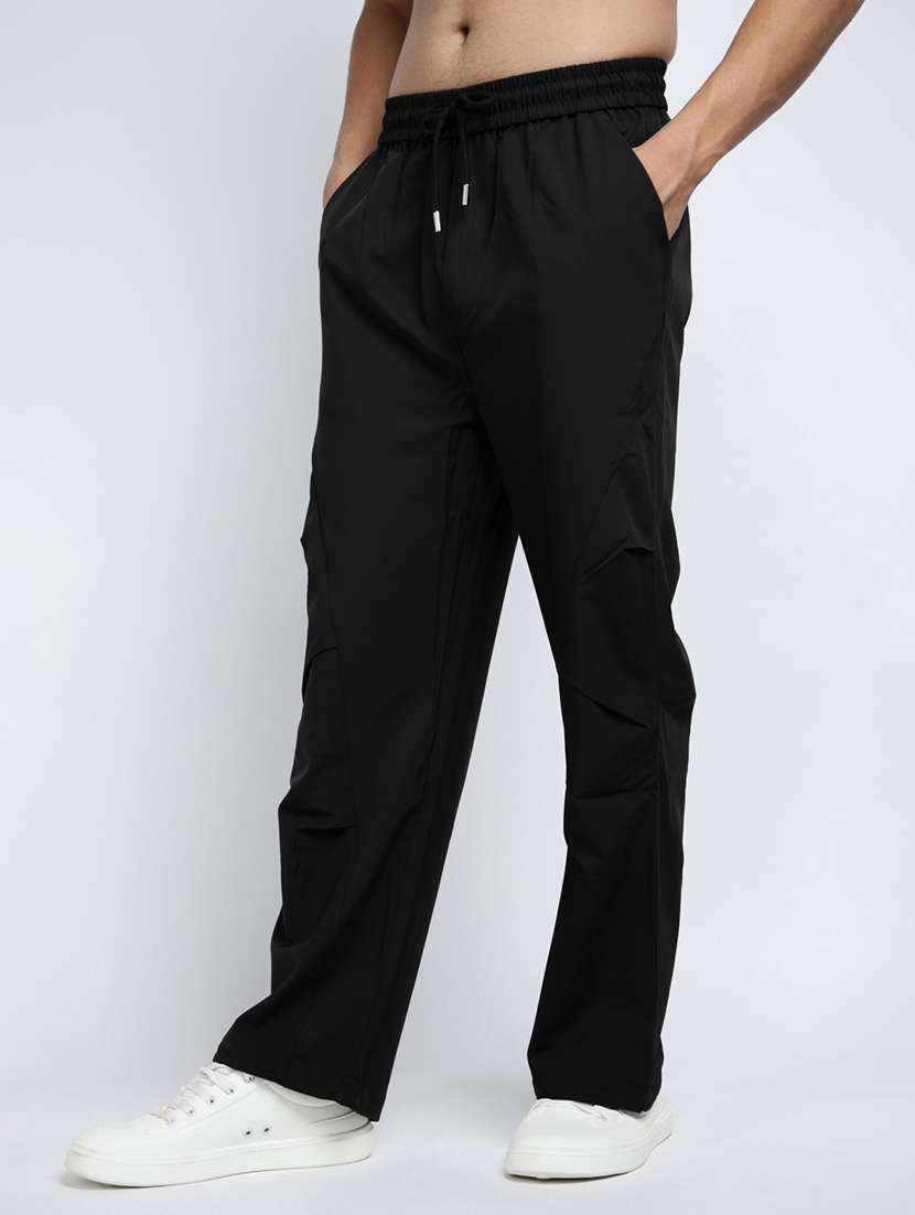 men solid mid rise loose fit parachute pants - 22038018 -  Standard Image - 2