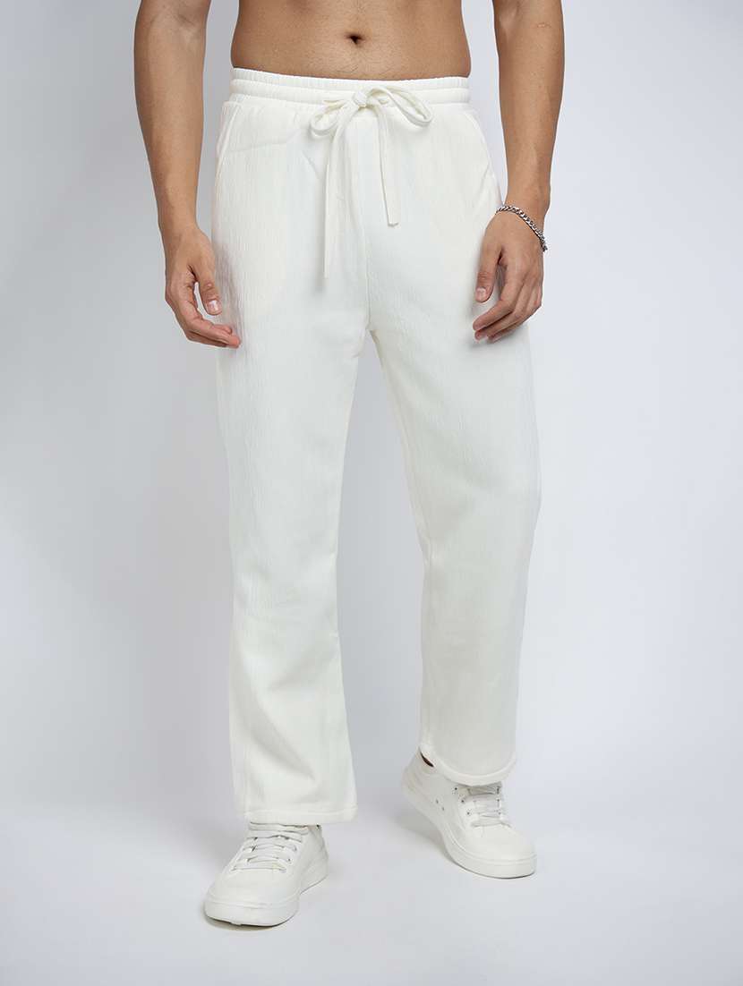 men solid mid rise straight fit trouser - 22038029 -  Standard Image - 2