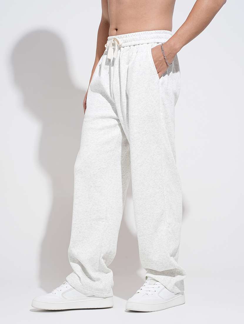 men solid mid rise loose fit track pant - 22038032 -  Standard Image - 2