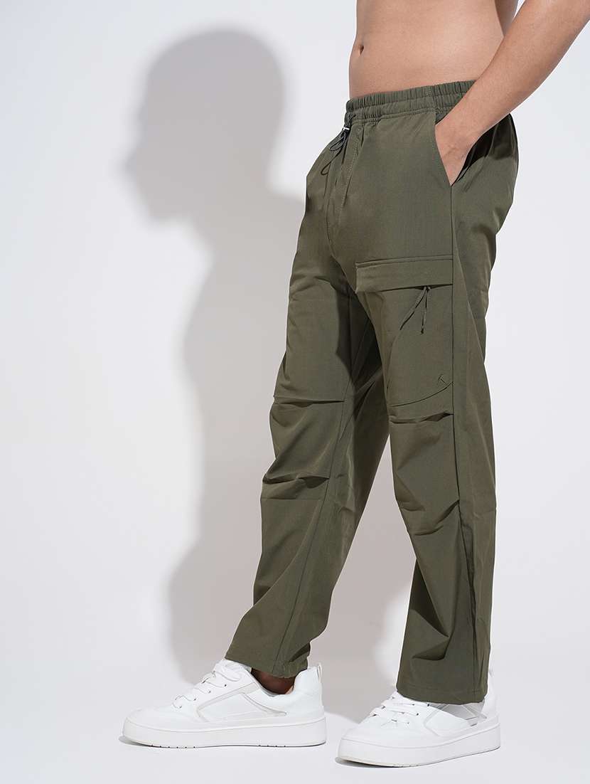 men solid mid rise relaxed fit parachute pants - 22038043 -  Standard Image - 2