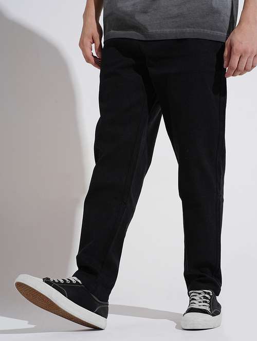 men solid mid rise straight fit chinos  - 22038061 -  Standard Image - 0