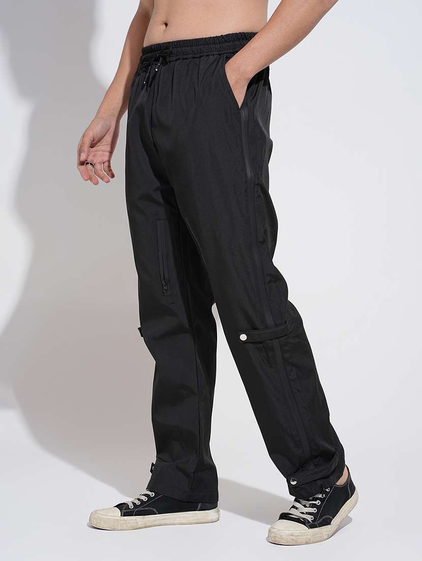 men solid mid rise relaxed fit parachute pants - 22038071 -  Standard Image - 2
