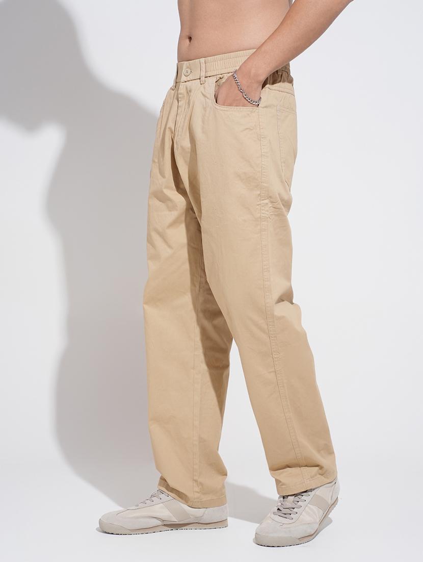 men solid low rise straight fit trouser - 22038084 - Standard Image - 2
