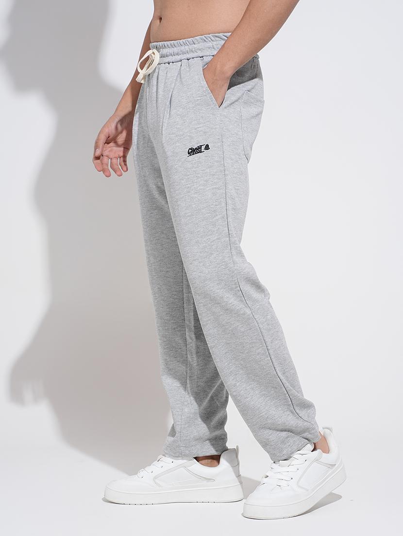 men grey solid mid rise relaxed fit track pant - 22038089 - Standard Image - 2