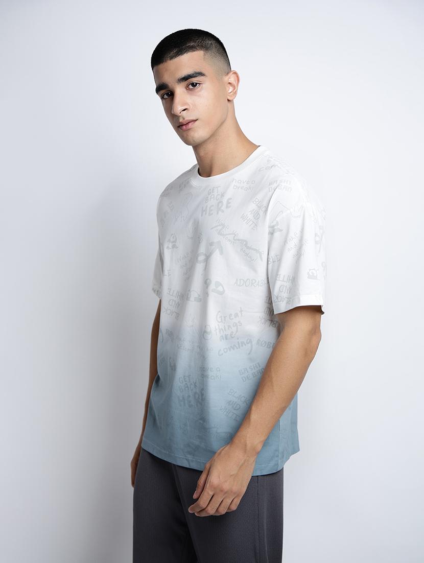 men printed short sleeve oversized t-shirt - 22038099 - Standard Image - 2