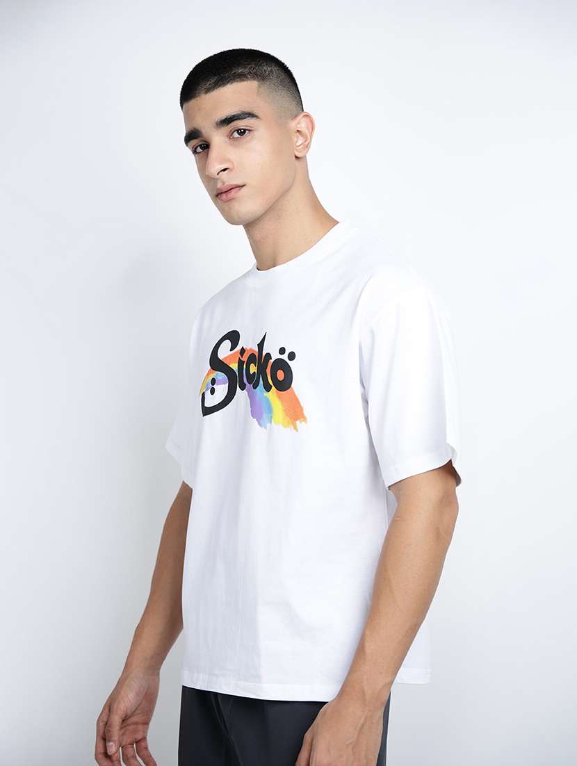 men printed short sleeve oversized t-shirt - 22038100 -  Standard Image - 2