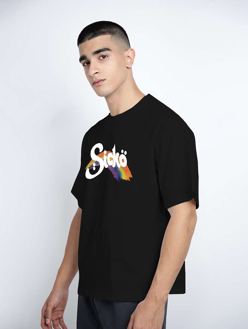 men printed short sleeve oversized t-shirt - 22038101 -  Standard Image - 2