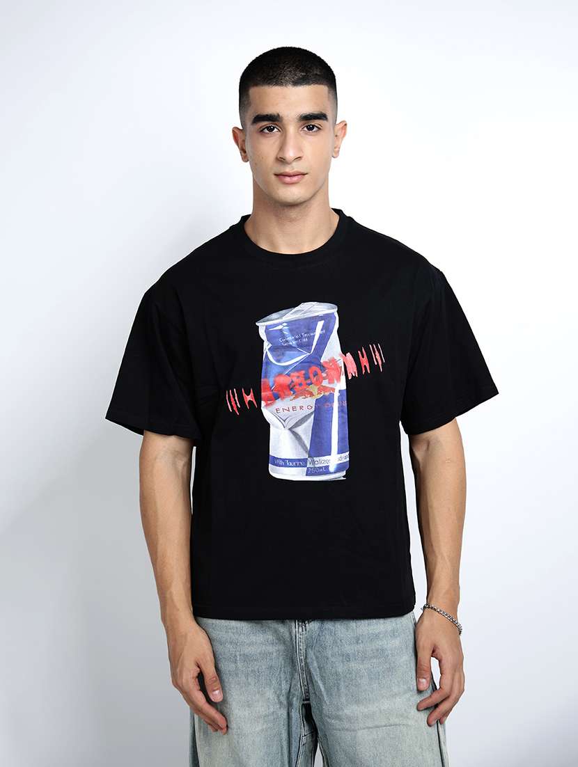 men printed short sleeve oversized t-shirt - 22038102 -  Standard Image - 2