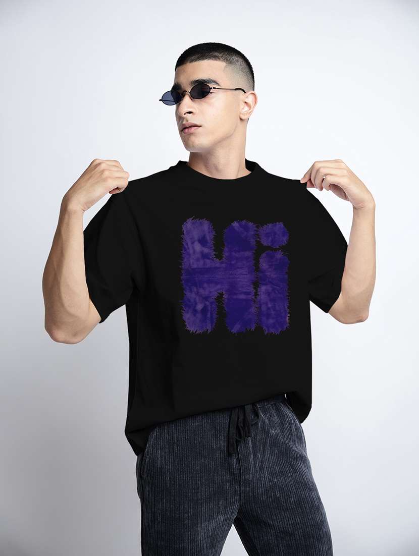 men printed short sleeve oversized t-shirt