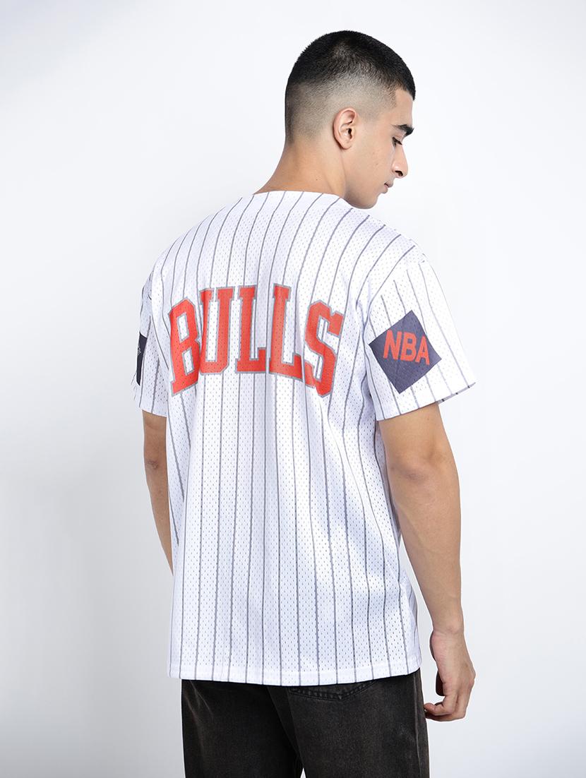 men striped short sleeve v-neck loose fit t-shirt - 22038110 - Standard Image - 2