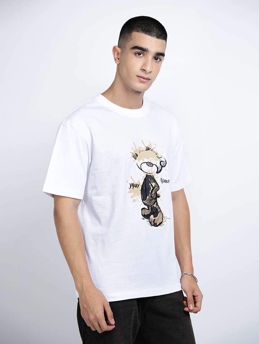 men printed short sleeve loose fit t-shirt - 22038122 -  Standard Image - 2