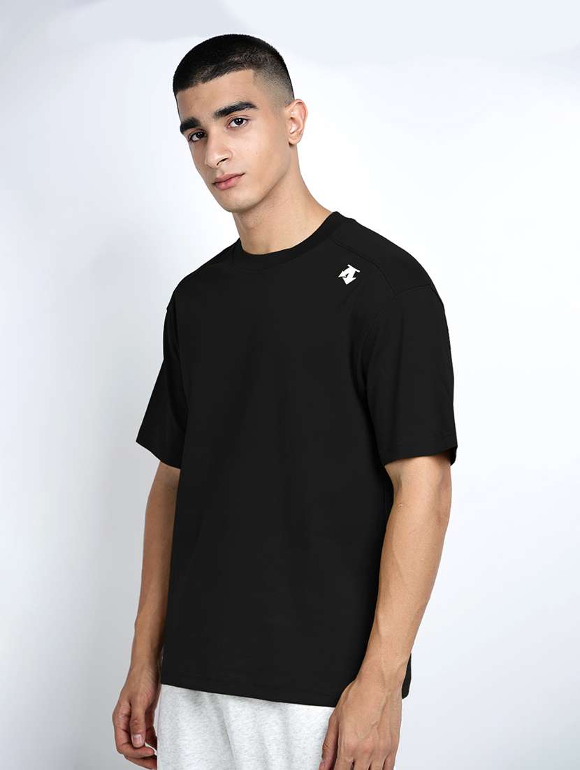 men solid short sleeve loose fit t-shirt - 22038124 - Standard Image - 2