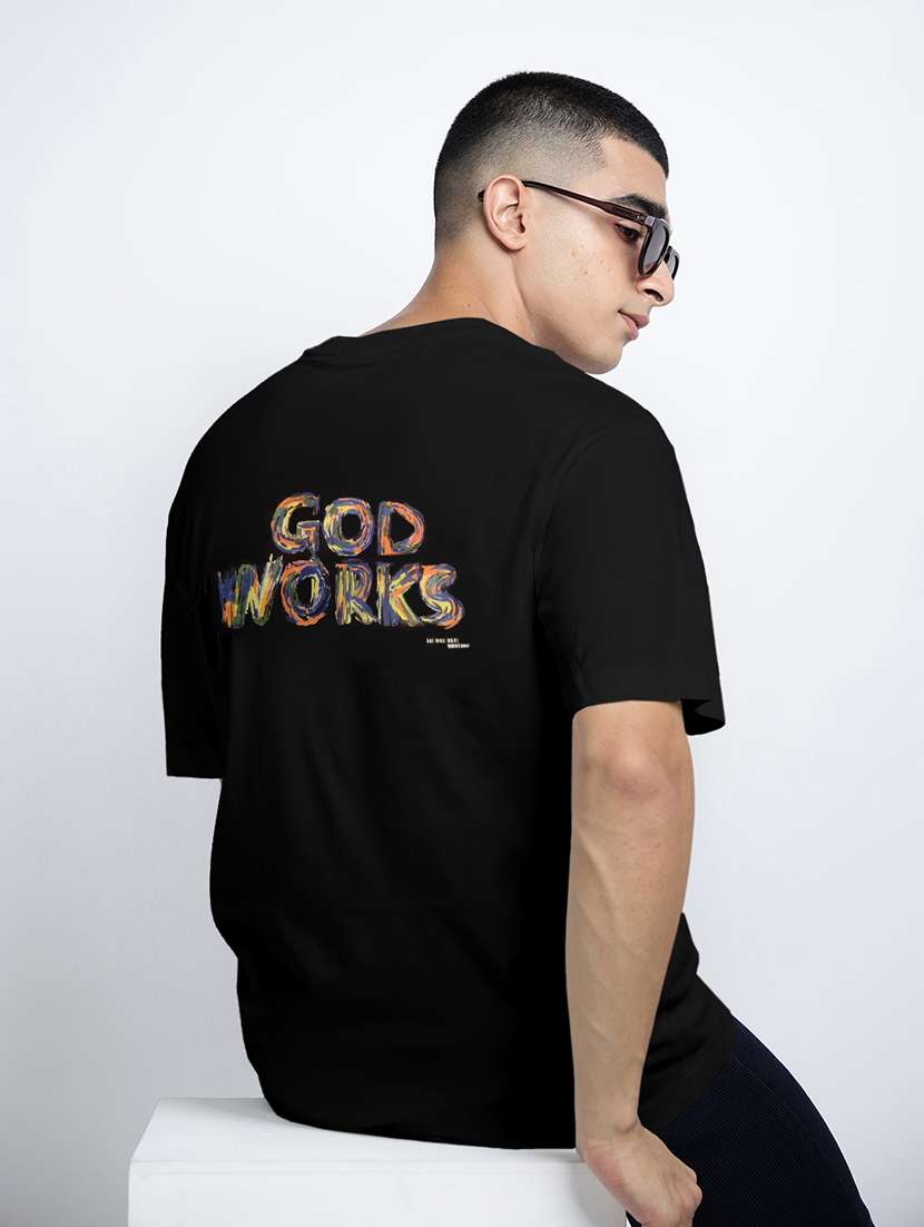 men printed short sleeve oversized t-shirt