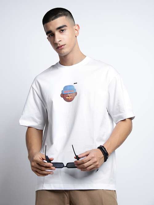 men printed short sleeve oversized t-shirt - 22038145 -  Standard Image - 0