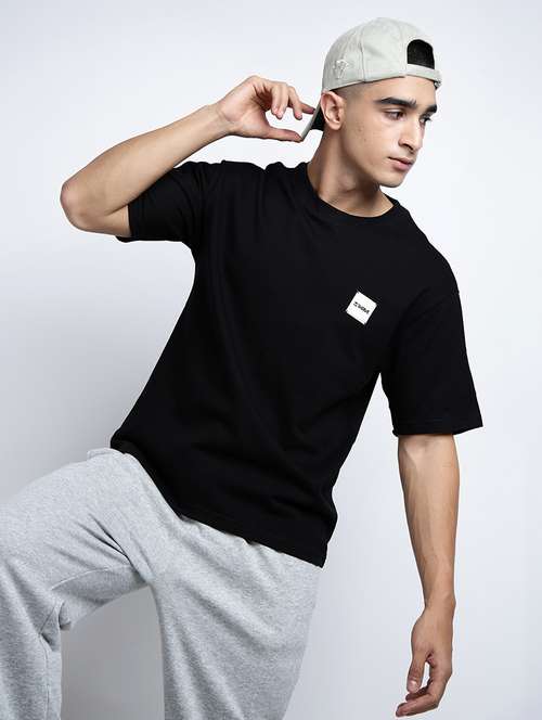men solid short sleeve oversized t-shirt - 22038149 -  Standard Image - 0
