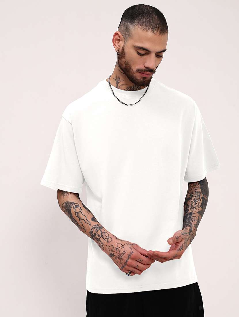 men solid short sleeve oversized t-shirt - 22038152 -  Standard Image - 2