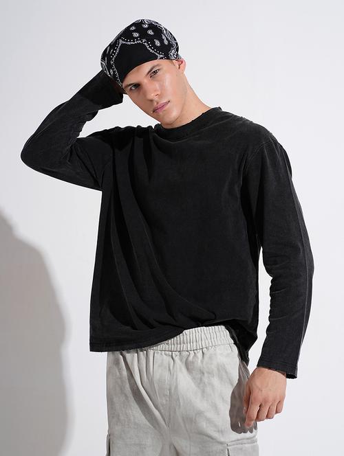 men printed long sleeve loose fit t-shirt - 22038166 - Standard Image - 0