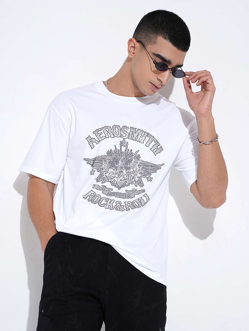 men printed short sleeve oversized t-shirt - 22038178 - Zoom Image - 0