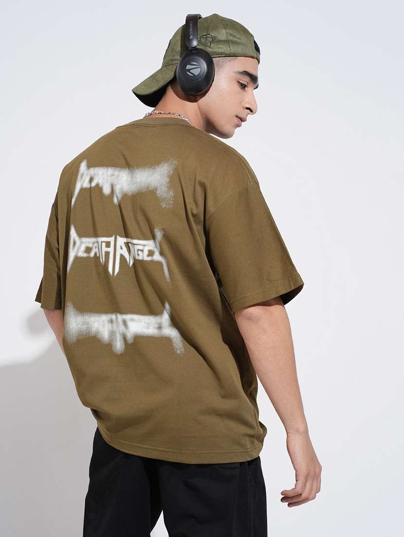 men printed short sleeve oversized t-shirt