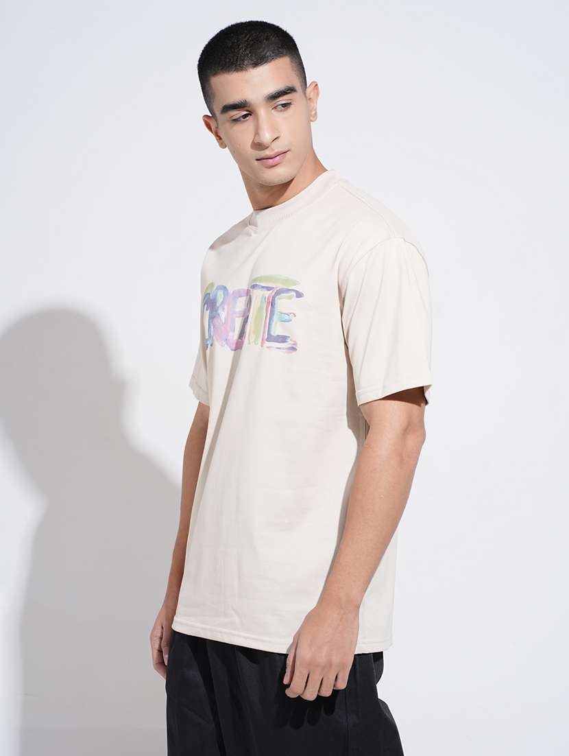 men printed short sleeve oversized t-shirt - 22038189 -  Standard Image - 2