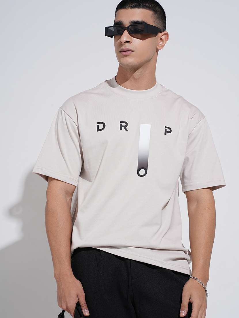 men printed short sleeve oversized t-shirt