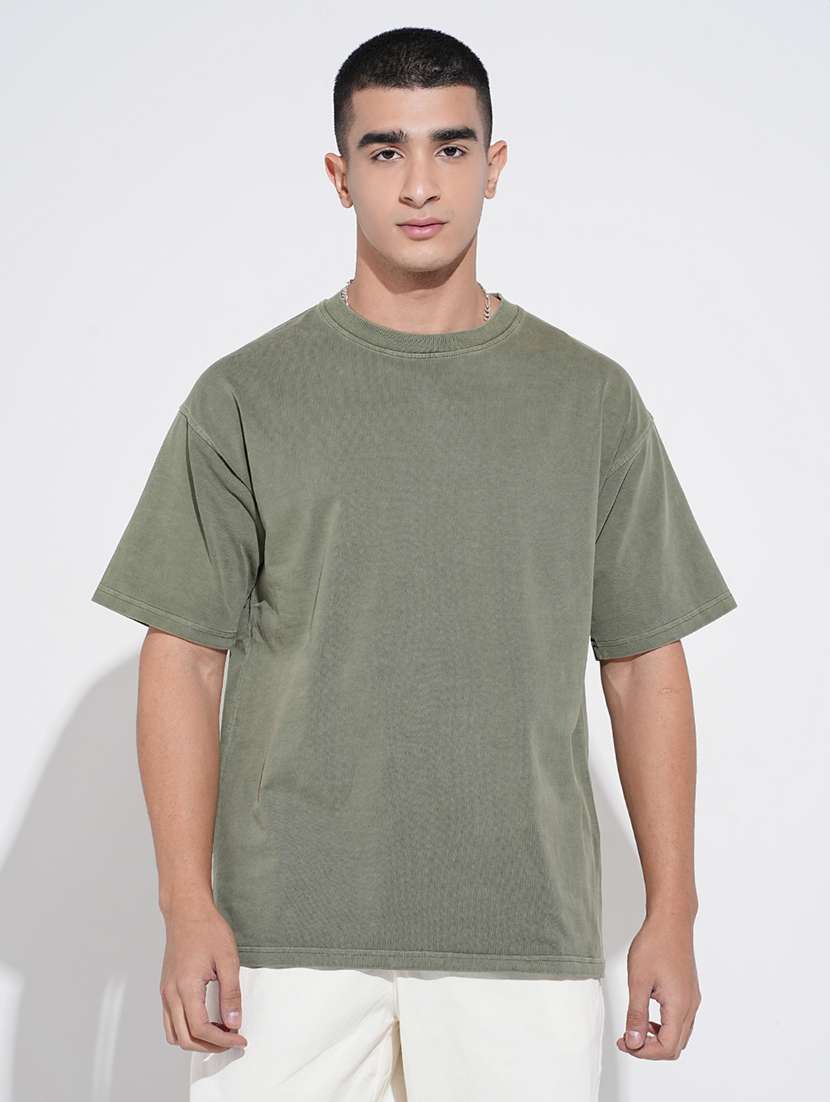 men solid short sleeve oversized t-shirt - 22038197 -  Standard Image - 2