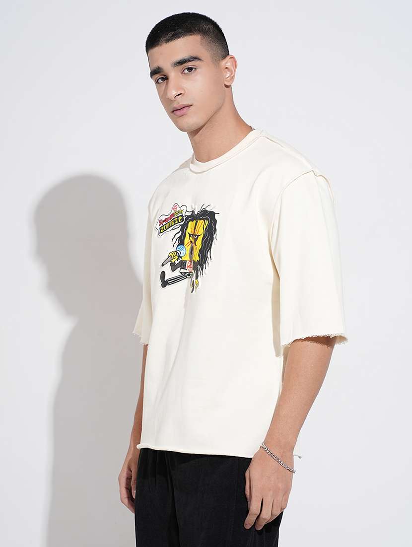 men printed short sleeve oversized t-shirt - 22038207 -  Standard Image - 2