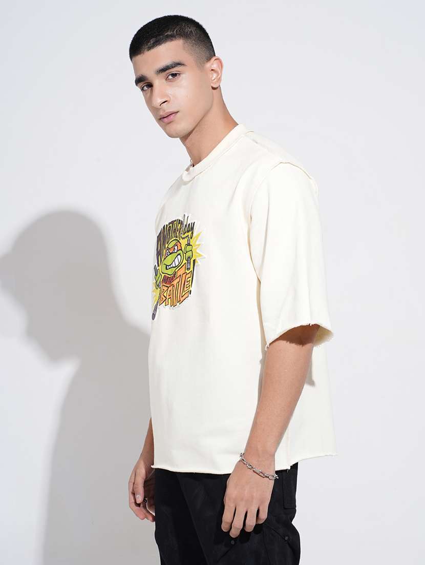 men printed short sleeve oversized t-shirt - 22038209 -  Standard Image - 2