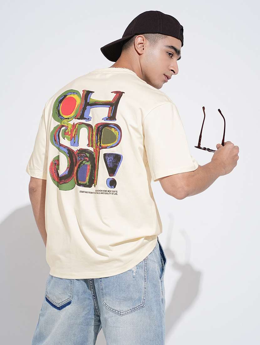 men printed short sleeve oversized t-shirt - 22038210 - Zoom Image - 0