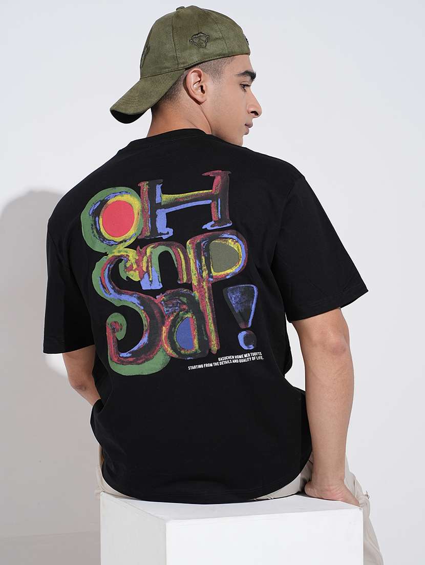 men printed short sleeve oversized t-shirt