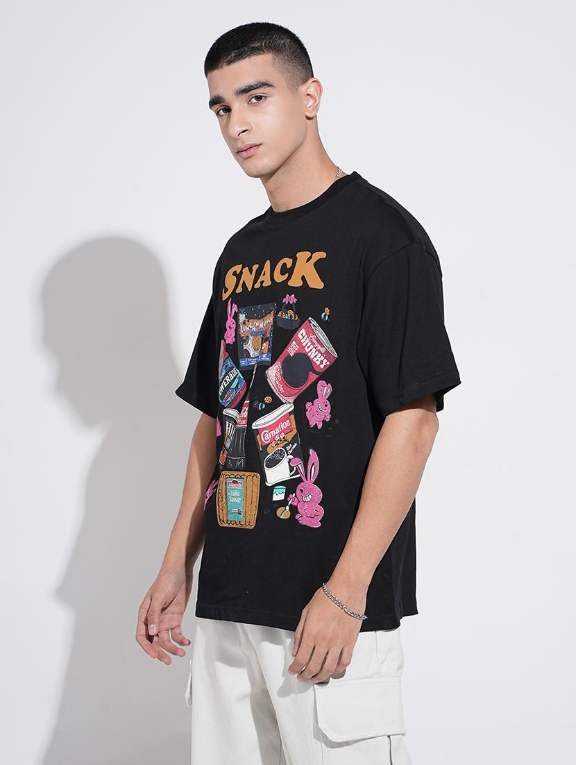 men printed short sleeve oversized t-shirt - 22038216 - Standard Image - 2