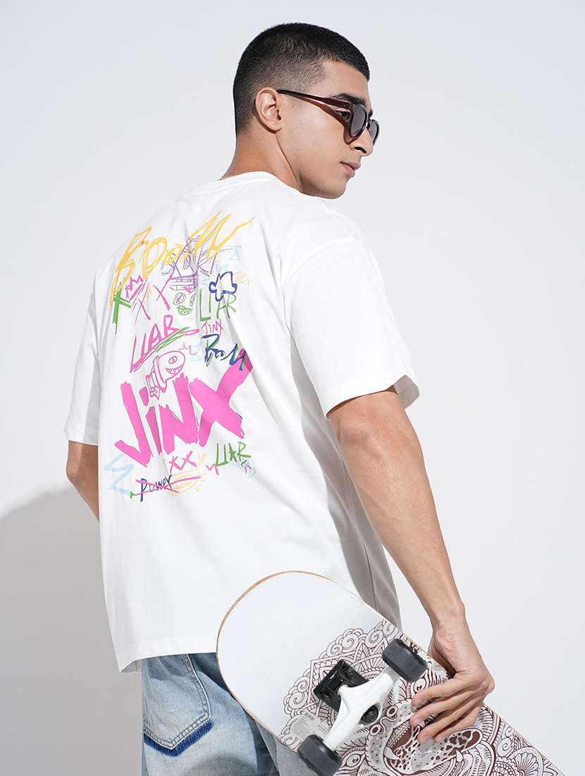 men printed short sleeve oversized t-shirt