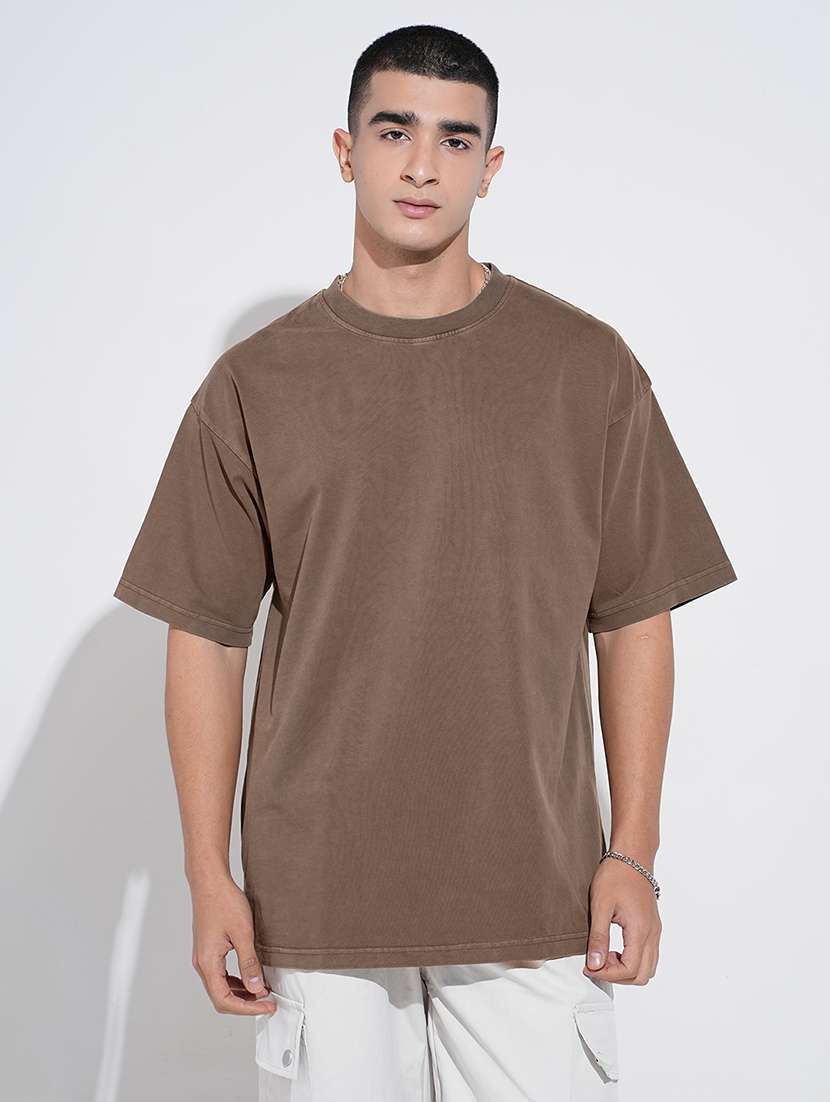 men solid short sleeve oversized t-shirt - 22038221 -  Standard Image - 2
