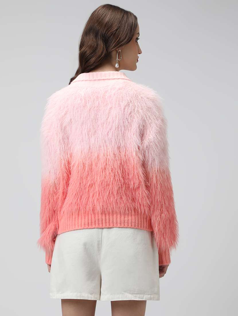 Women Stand Collar Long Sleeve Cardigan