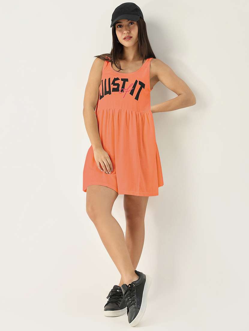 women printed sleeveless fit & flare dress - 22038248 -  Standard Image - 2