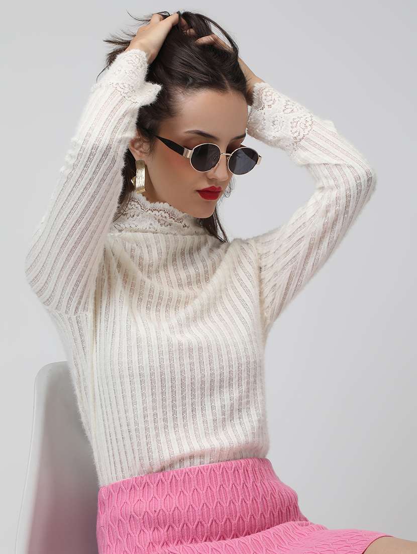 women white solid long sleeve top