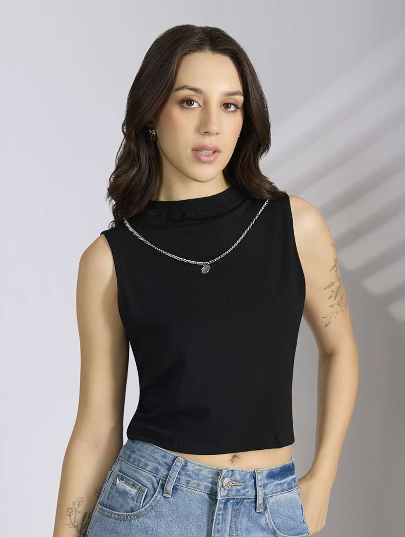 women checkered collared shirt top with slip - 22038352 -  Standard Image - 2