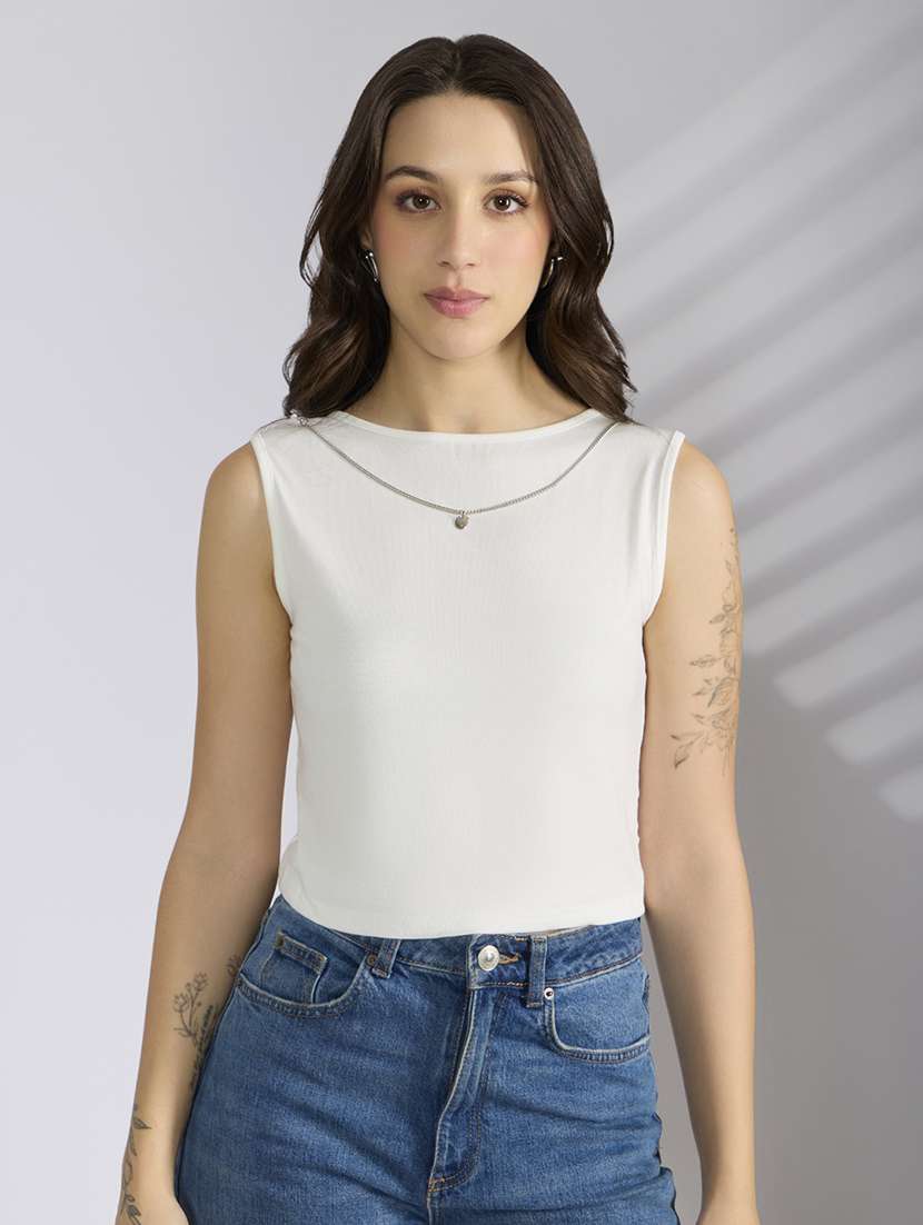 women checkered collared shirt top with slip - 22038356 -  Standard Image - 7