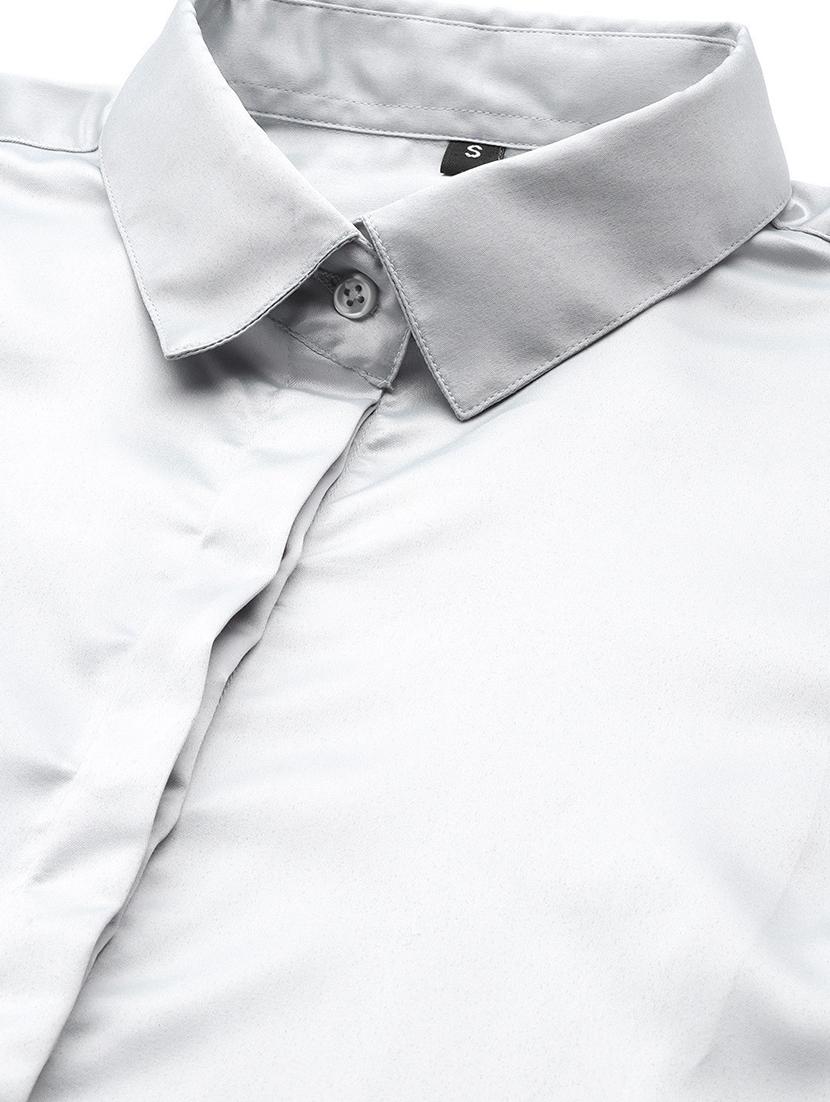women solid collared long sleeve shirt - 22038362 - Standard Image - 2