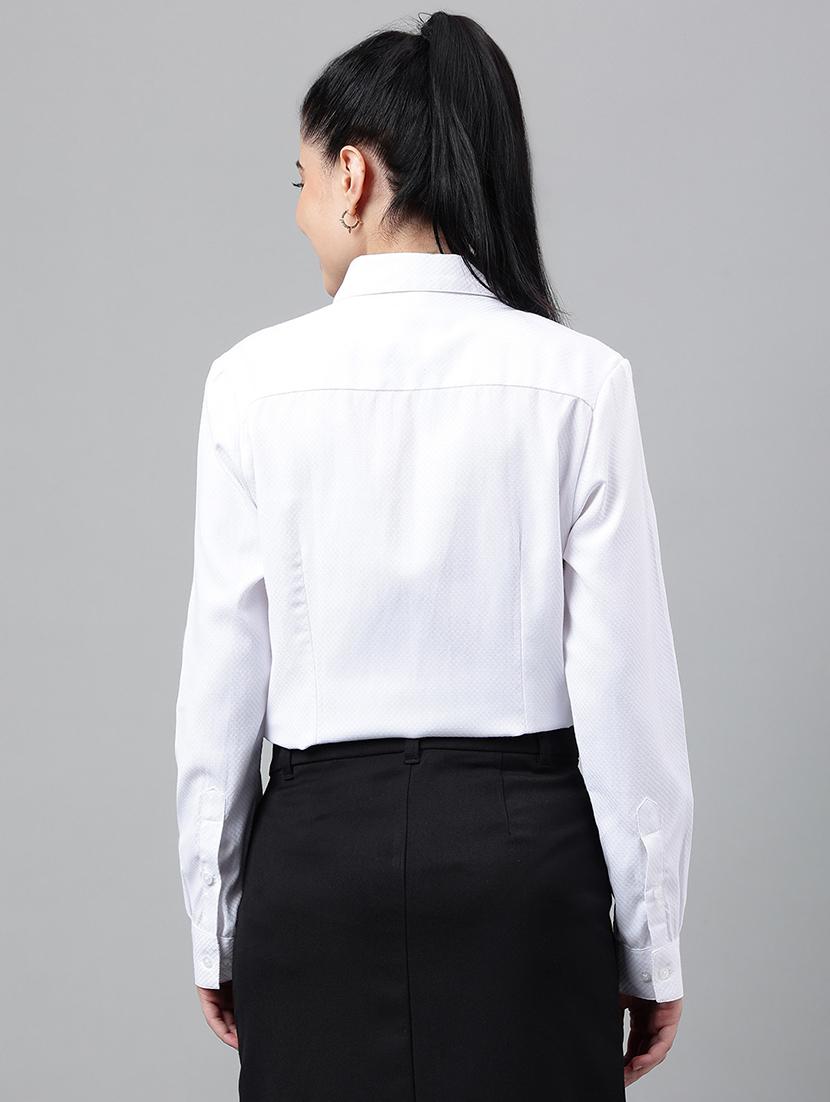 women solid collared long sleeve shirt - 22038415 - Standard Image - 2
