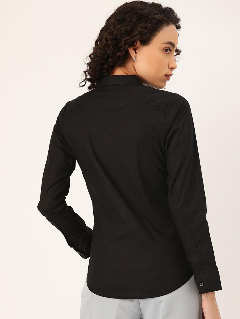 black cotton regular shirt - 22038481 - Standard Image - 2
