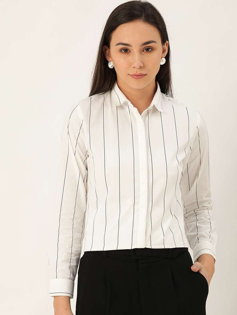 white cotton regular shirt - 22038507 - Zoom Image - 0